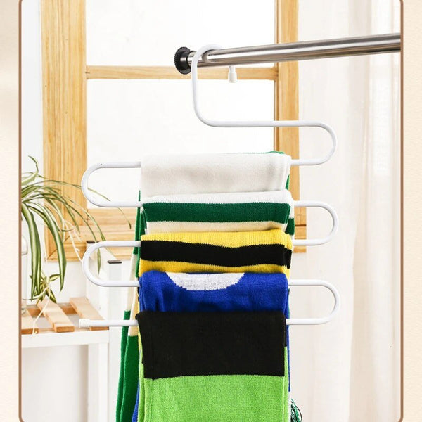 Rangement foulards et écharpes cintre en forme de S à plusieurs niveaux - 14:200006151#A Large white - L'Atelier du Foulard